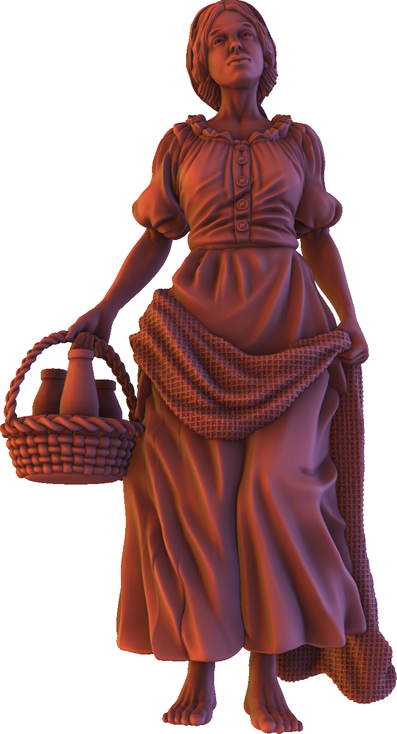 Forged Path - Willowbrook Village - Peasant Female - DnD/TTRPG Figure/Miniature