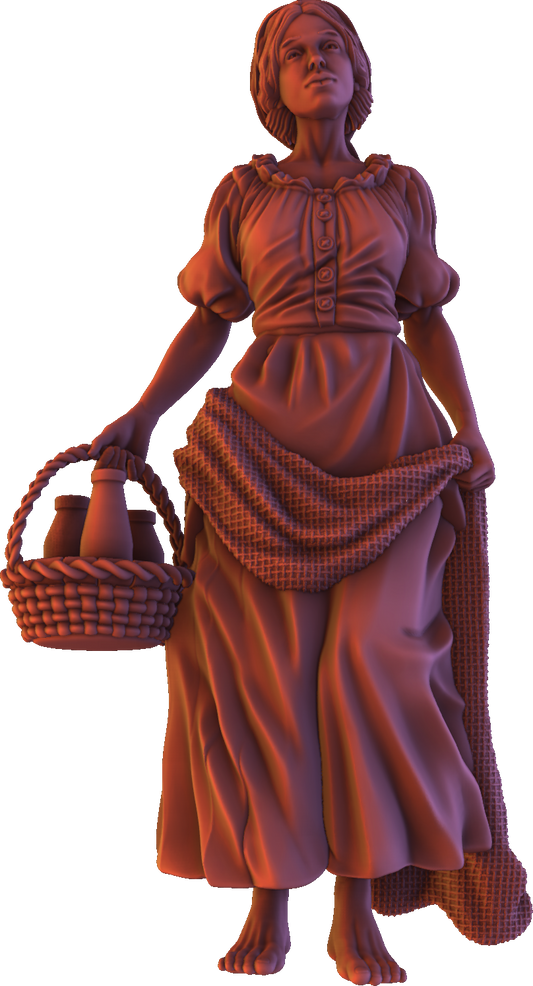 Forged Path - Willowbrook Village - Peasant Female - DnD/TTRPG Figure/Miniature
