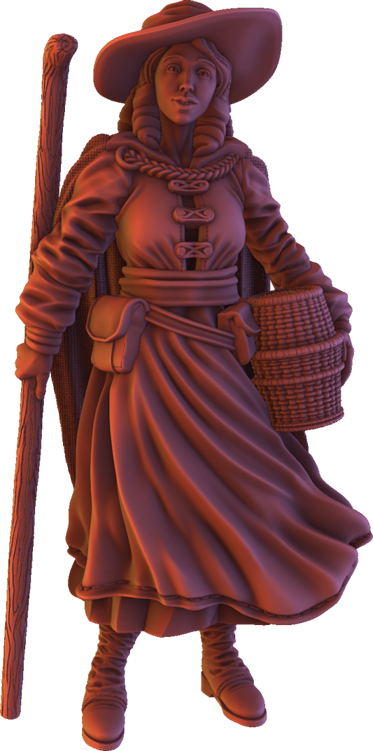 Forged Path - Willowbrook Village - Shepard Female - DnD/TTRPG Figure/Miniature