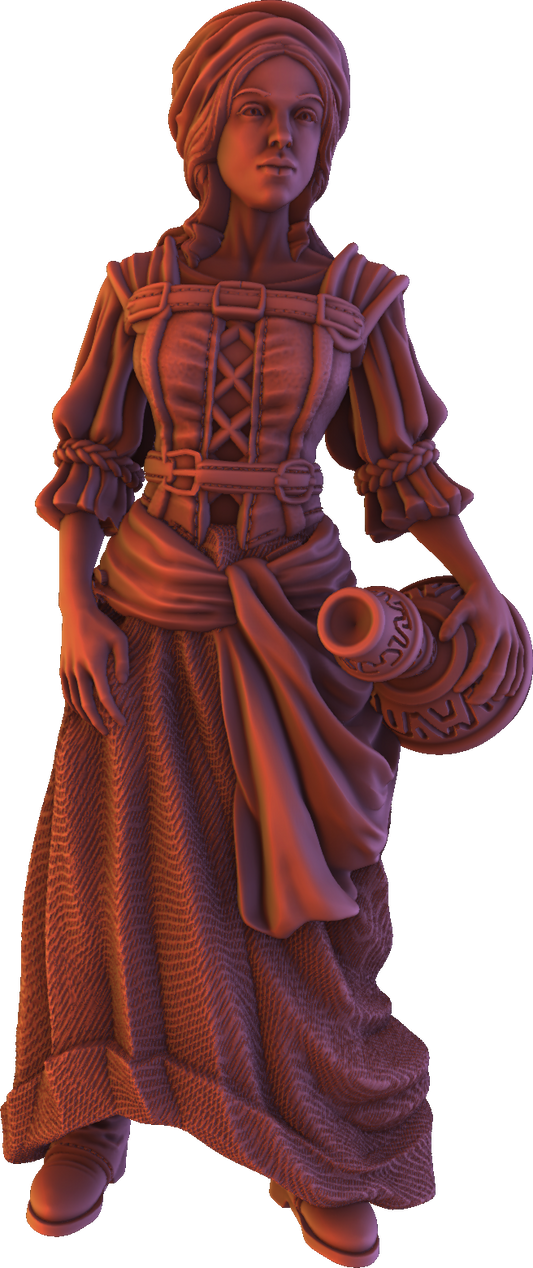 Forged Path - Willowbrook Village - Tavernmaid - DnD/TTRPG Figure/Miniature