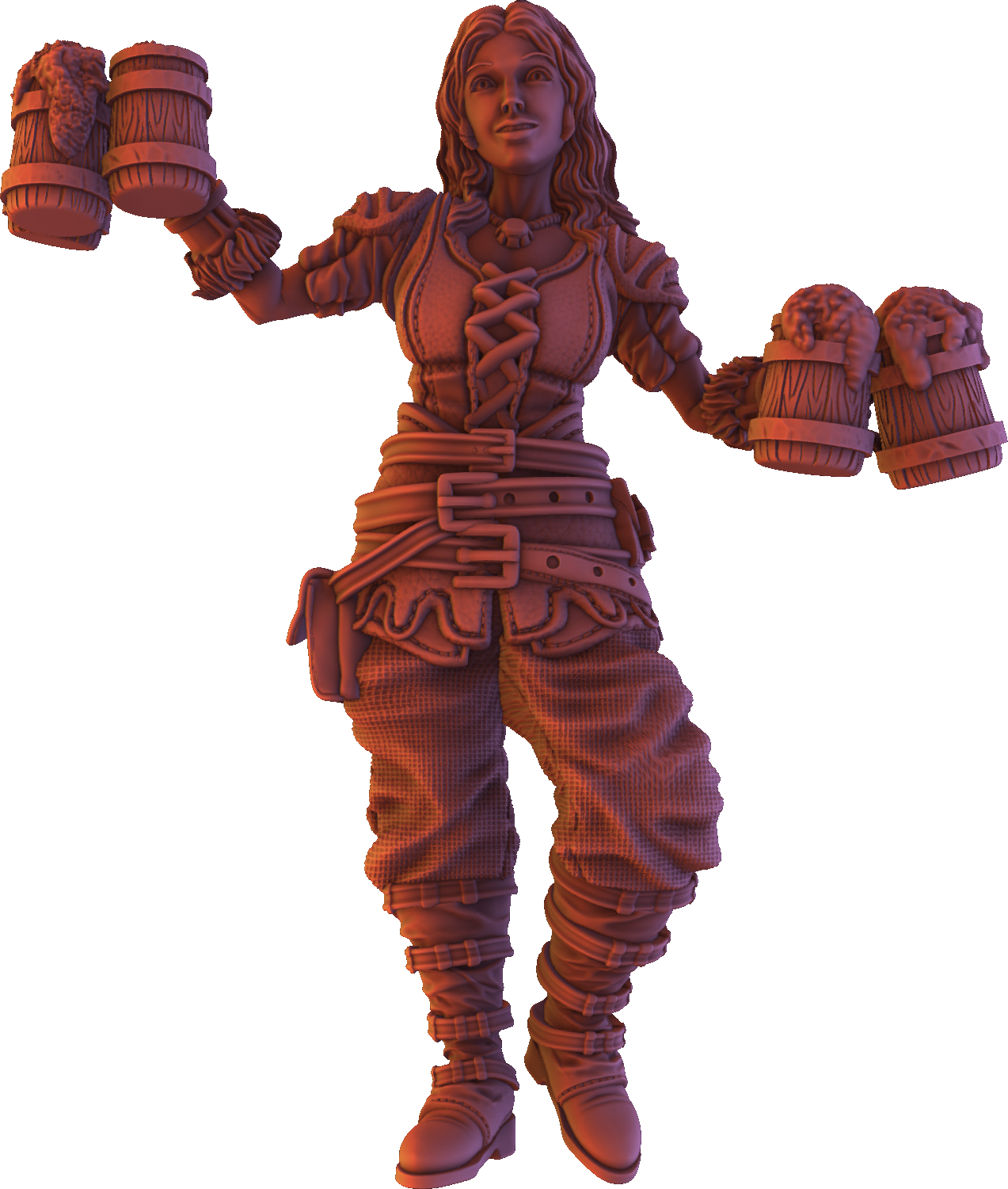 Forged Path - Willowbrook Village - Tavern Waitress #1 - DnD/TTRPG Figure/Miniature