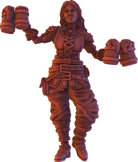 Forged Path - Willowbrook Village - Tavern Waitress #1 - DnD/TTRPG Figure/Miniature