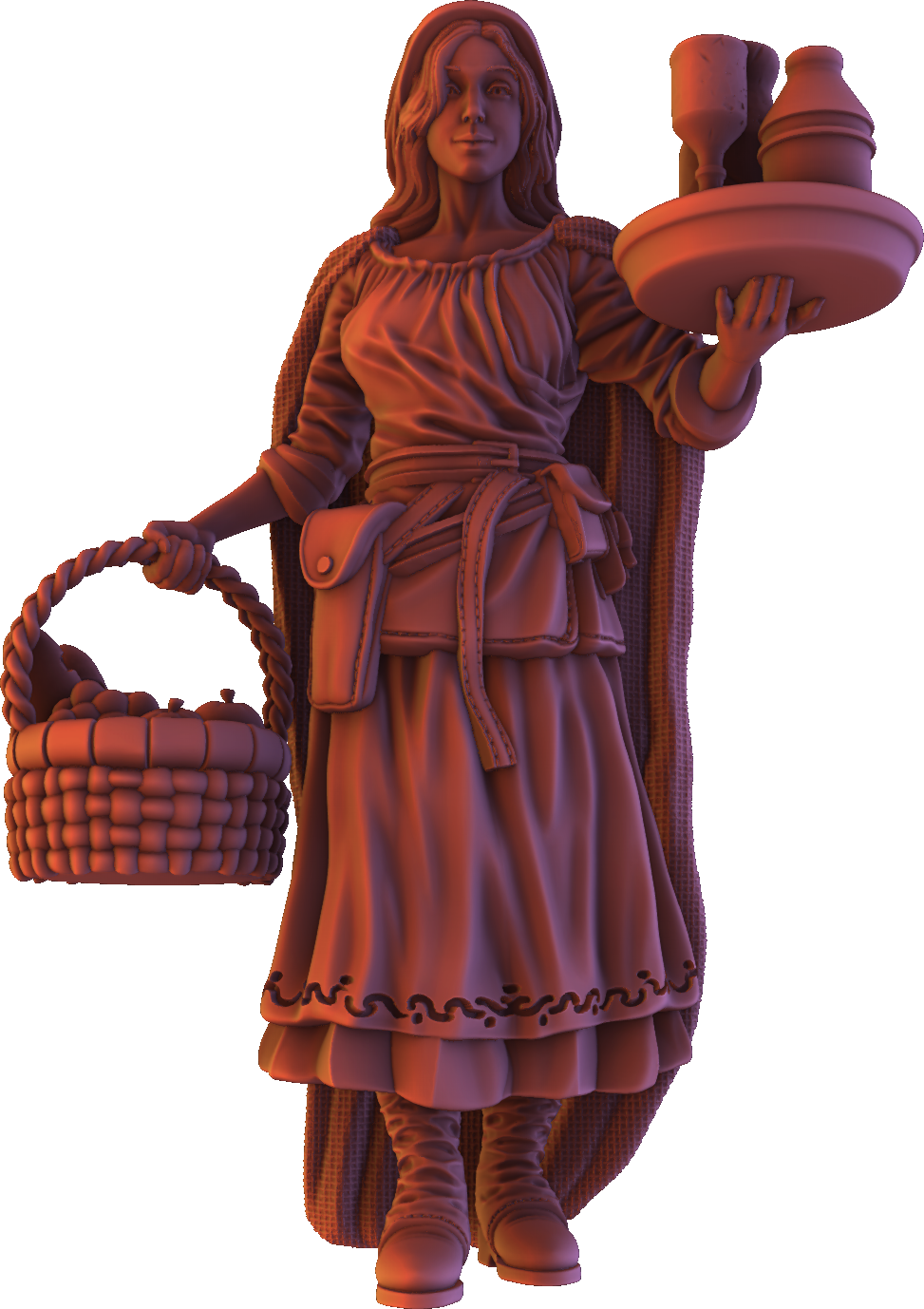 Forged Path - Willowbrook Village - Tavern Waitress #2 - DnD/TTRPG Figure/Miniature