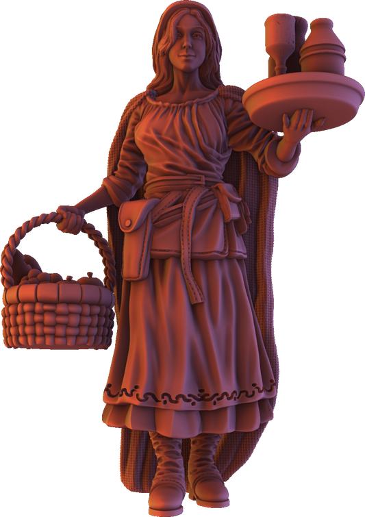 Forged Path - Willowbrook Village - Tavern Waitress #2 - DnD/TTRPG Figure/Miniature