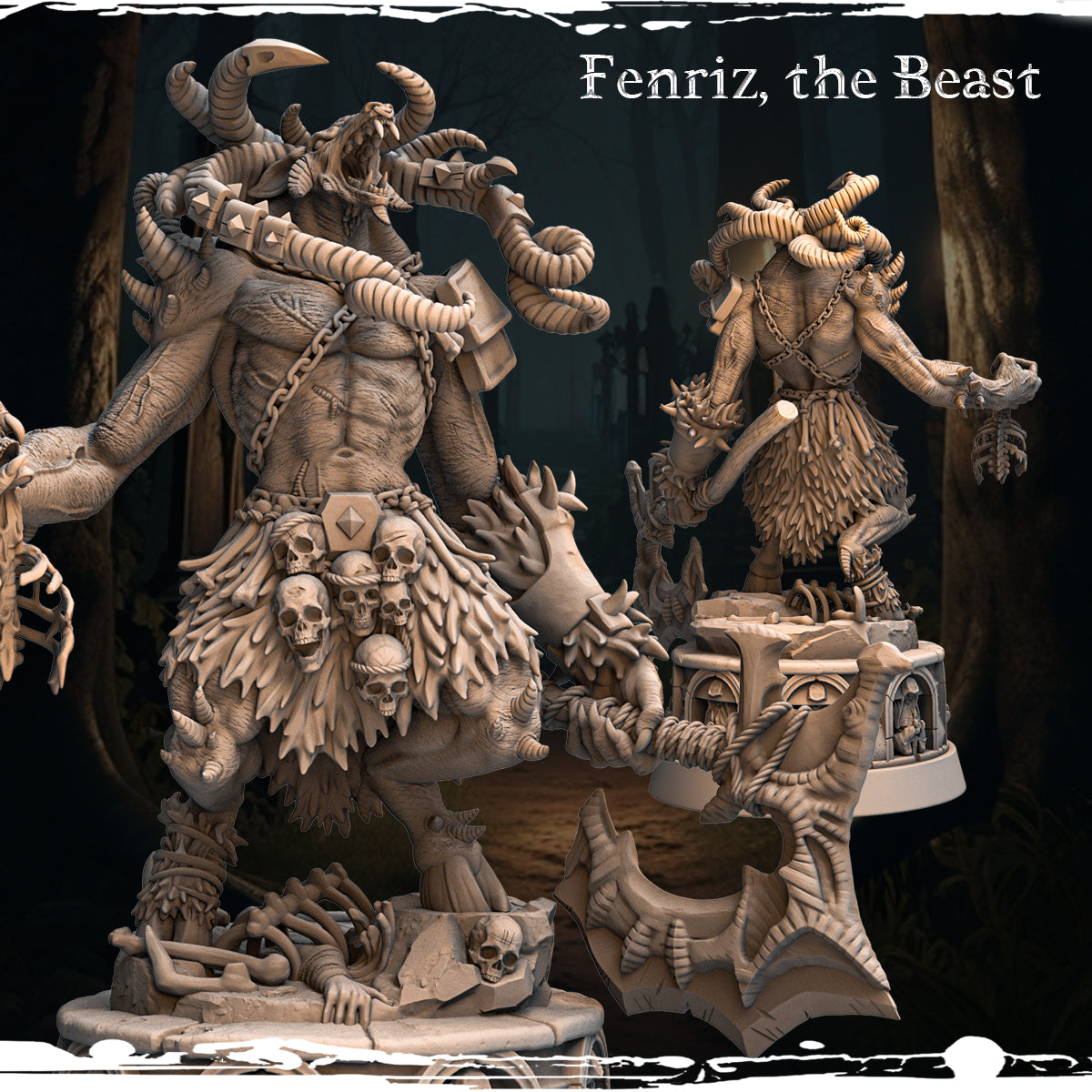Monolith Arts - Marked by Darkness - Fenriz - 75mm Pin Up/Figure/Model/Diorama
