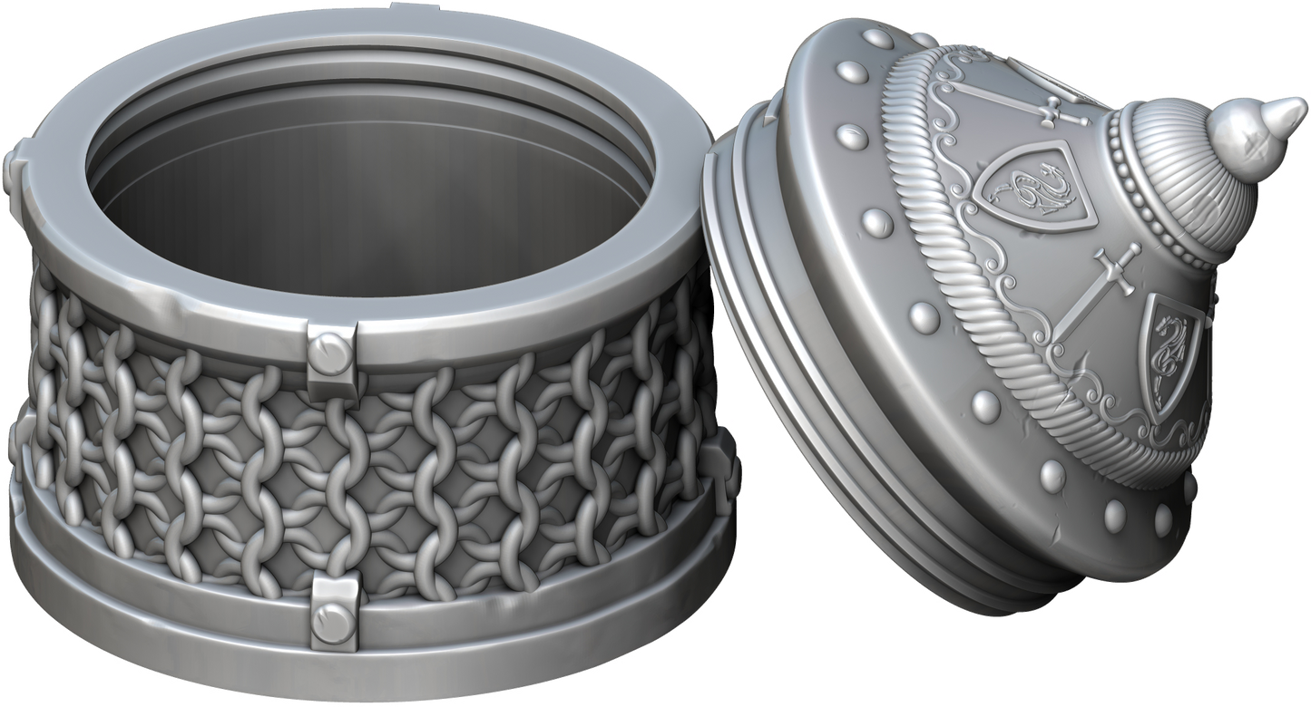 Ars Moriendi - Mythic Dice Box - Fighter - DnD/TTRPG/Roleplaying/Wargames - Helios3DPrinting