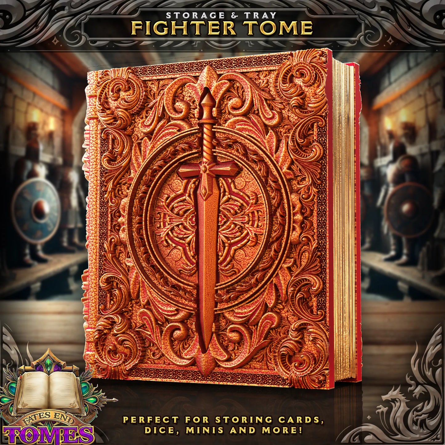 FatesEnd - Dice/Card Tome - Fighter - DnD/TTRPG/Roleplaying/Wargames