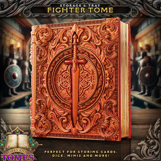 FatesEnd - Dice/Card Tome - Fighter - DnD/TTRPG/Roleplaying/Wargames