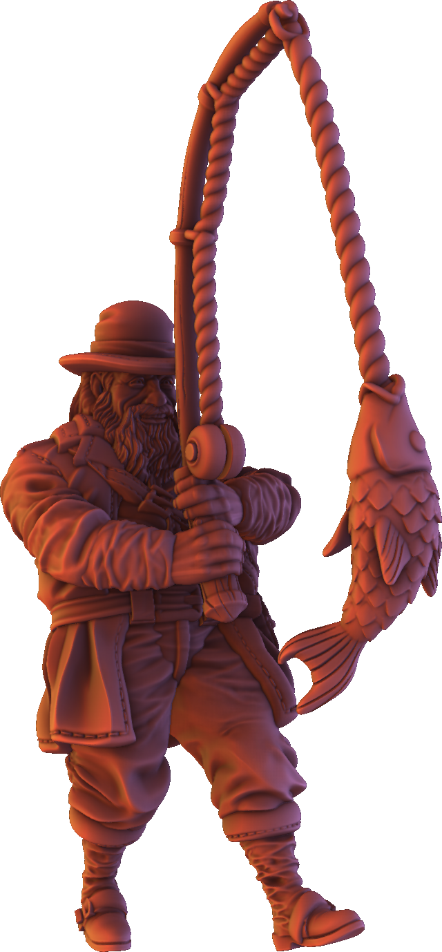 Forged Path - Willowbrook Village - Fisherman - DnD/TTRPG Figure/Miniature