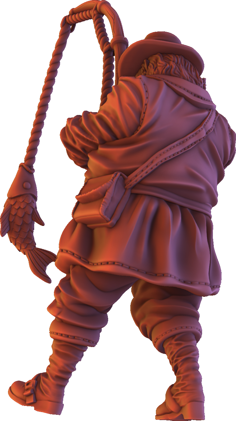 Forged Path - Willowbrook Village - Fisherman - DnD/TTRPG Figure/Miniature