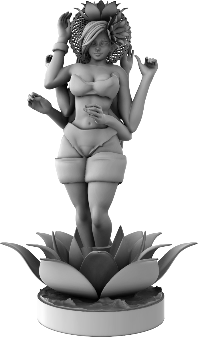 Ralphy - Floral Mandala: Blooming Lotus Beauty - DnD/Pathfinder/TTRPG Figure