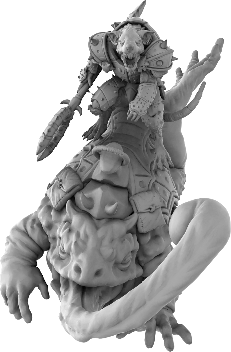 Brayan Nafarrate - Rat w/Frog #1 - DnD/TTRPG Figure/Miniature
