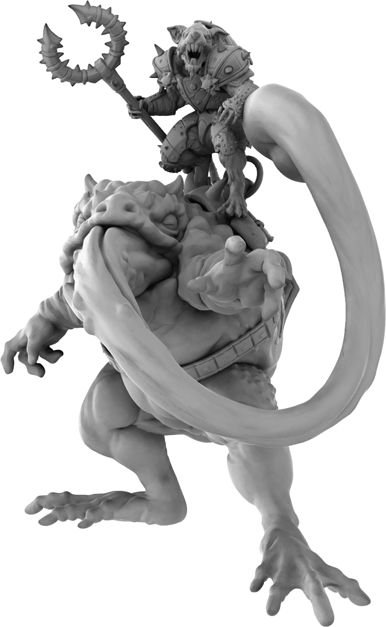 Brayan Nafarrate - Rat w/Frog #2 - DnD/TTRPG Figure/Miniature