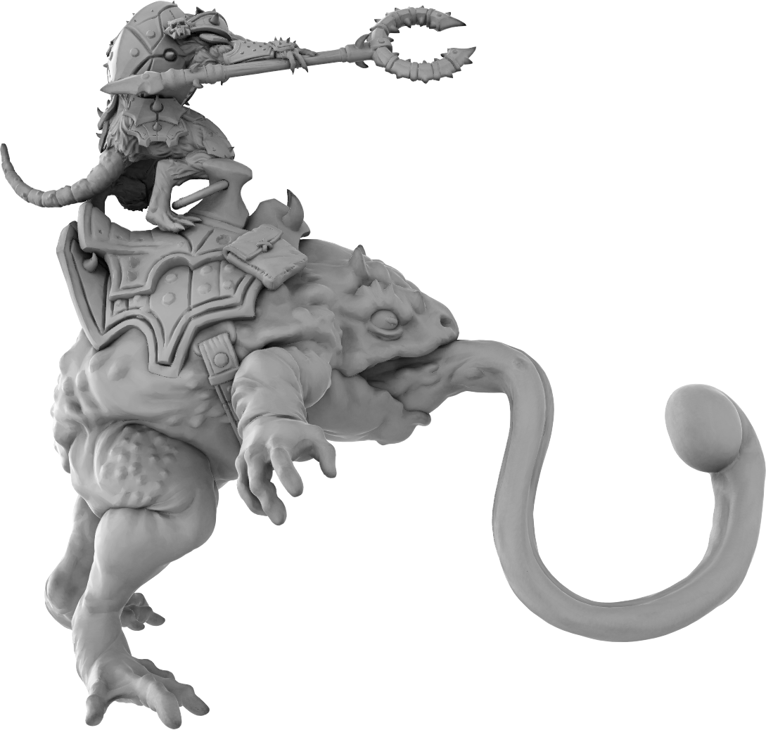 Brayan Nafarrate - Rat w/Frog #3 - DnD/TTRPG Figure/Miniature