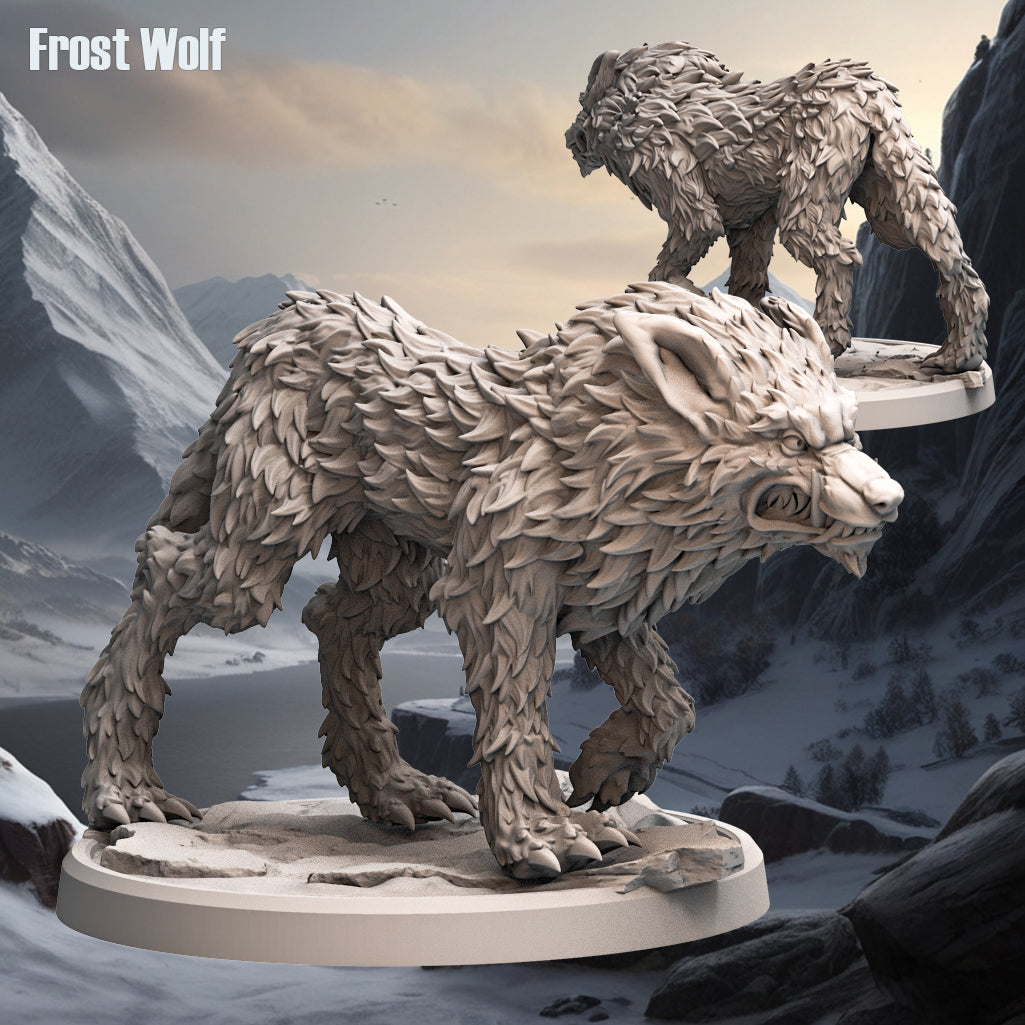 Monolith Arts - Arctic Tribes - Giant Wolf - DnD/TTRPG Figure/Miniature