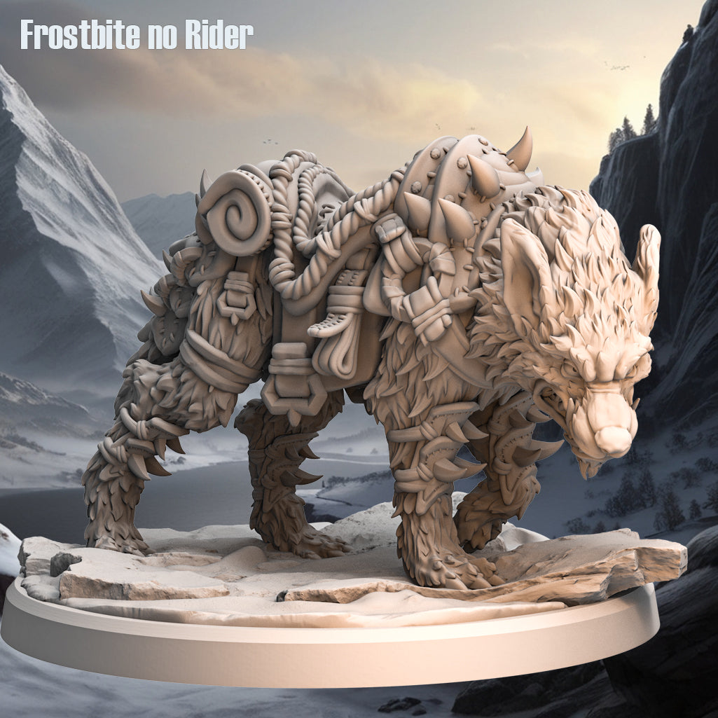 Monolith Arts - Arctic Tribes - Wolf Mount - DnD/TTRPG Figure/Miniature