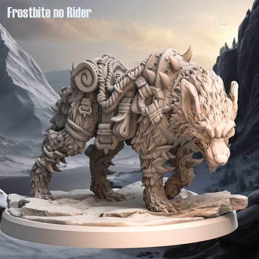 Monolith Arts - Arctic Tribes - Wolf Mount - DnD/TTRPG Figure/Miniature