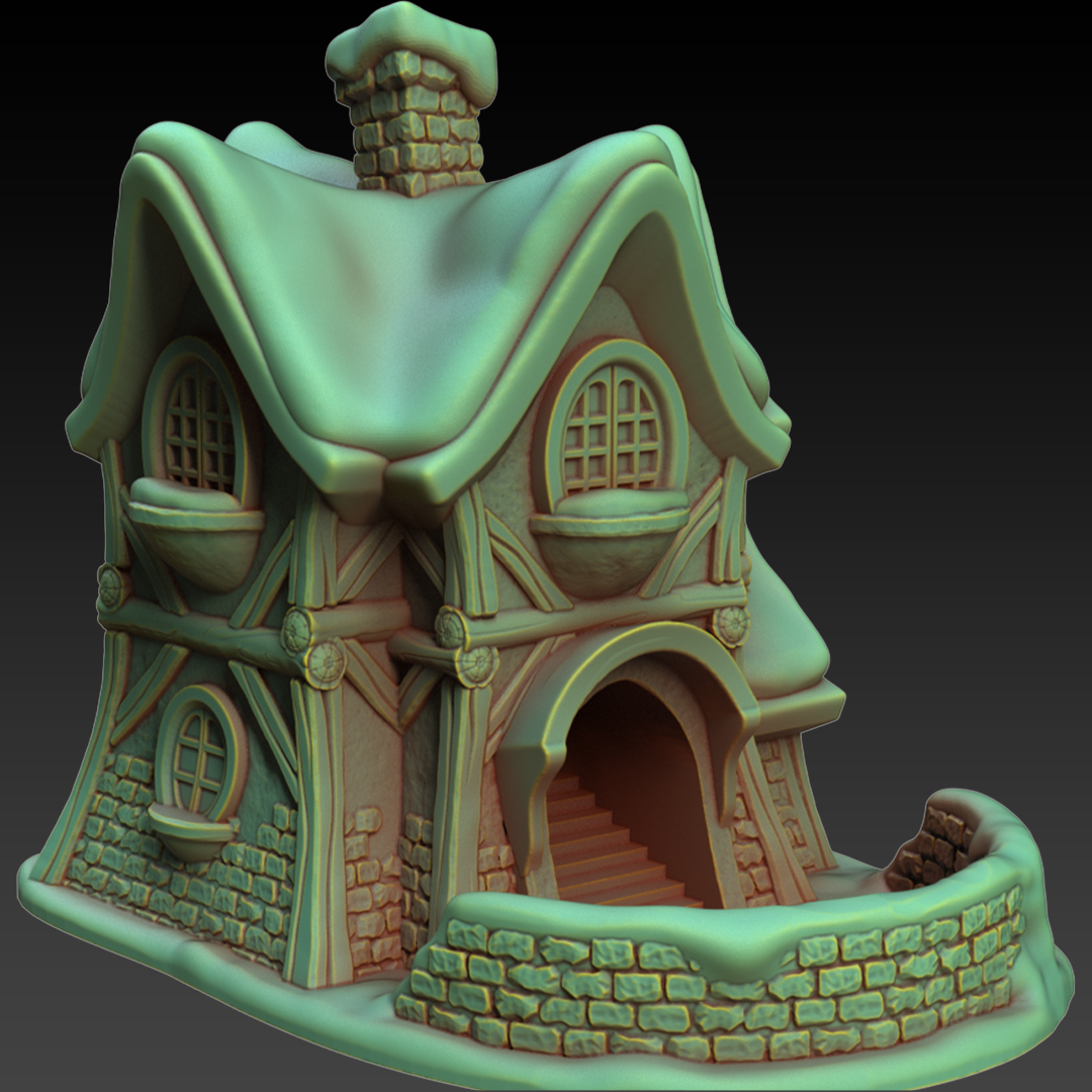 Fantasy3DTabletop - Cottage Lair Dice Tower - DnD/TTRPG/Roleplaying/Wargames