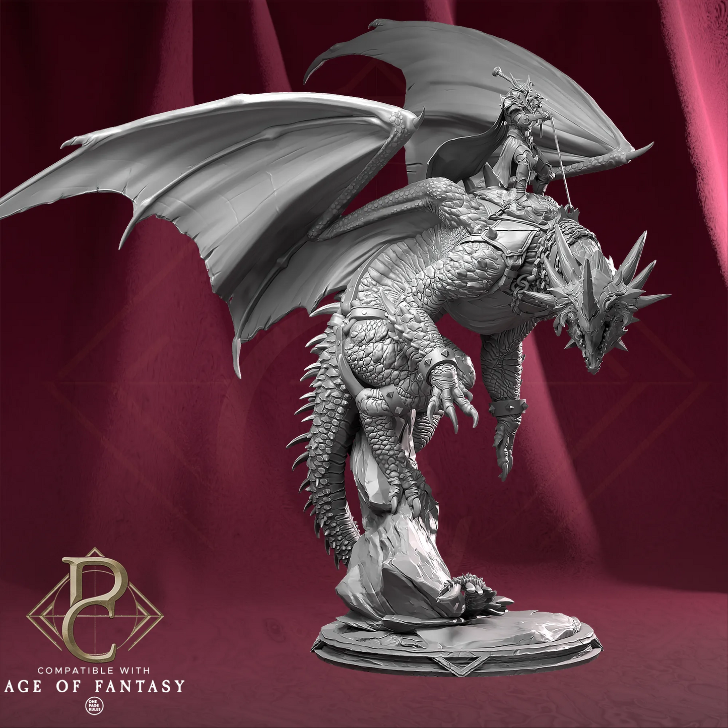 Parasite Collectibles - Dragon Souls #1 - Fire Wyvern - DnD/TTRPG Figure/Miniature