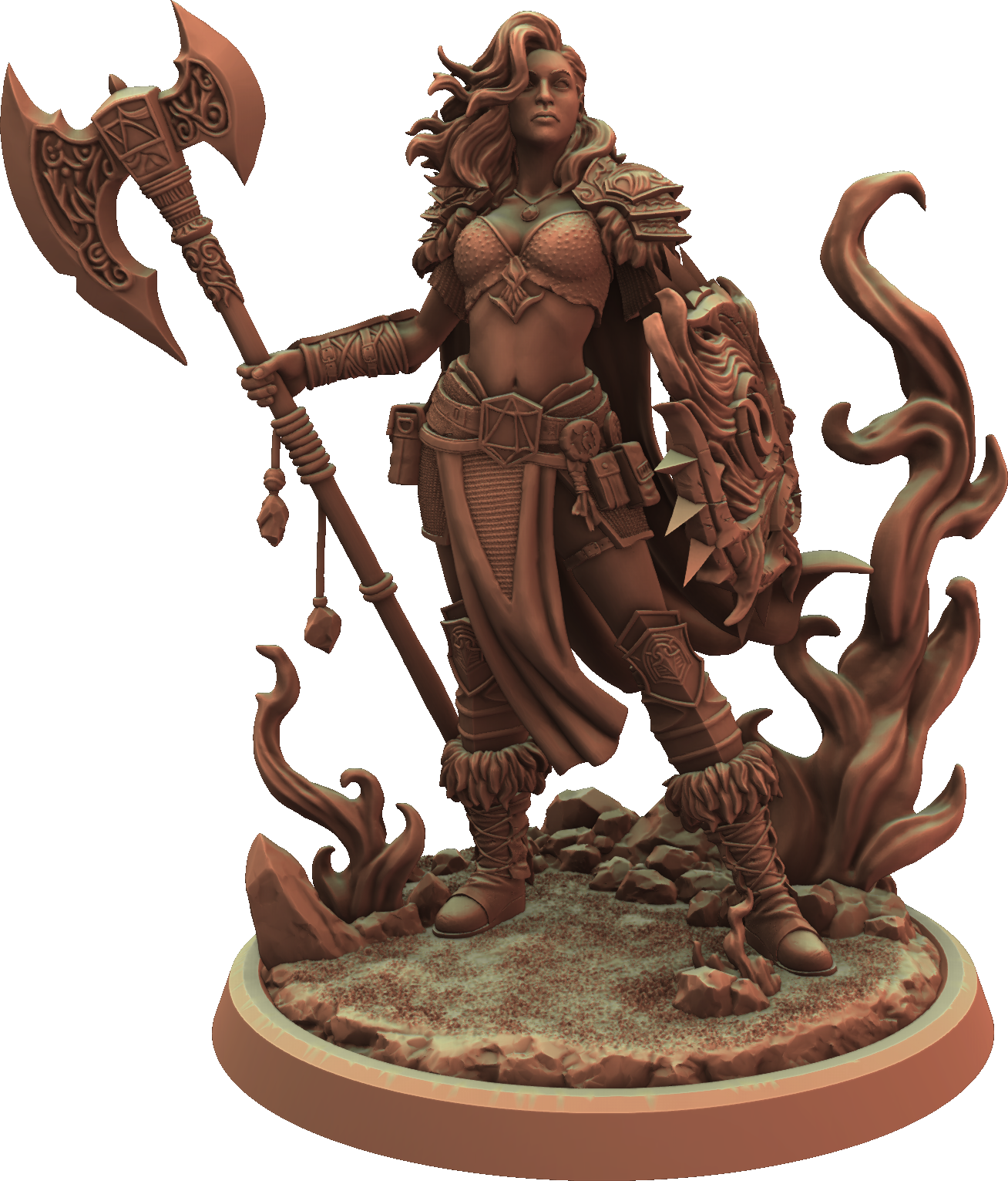 Cosmondo - Dungeons & Damsels - Fire Genasi #1 - 75mm Pin Up/Figure/Model/Diorama