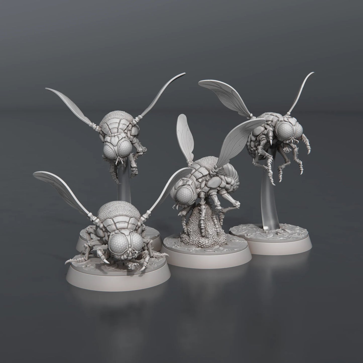 STL Miniatures - Giant Flies - DnD/TTRPG Figure/Miniature