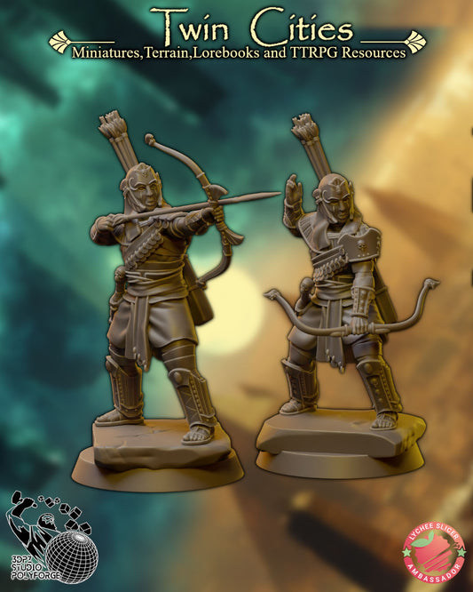 3DPZstudio - Gilded Host - Archers - DnD/TTRPG Figure/Miniature - Helios3DPrinting
