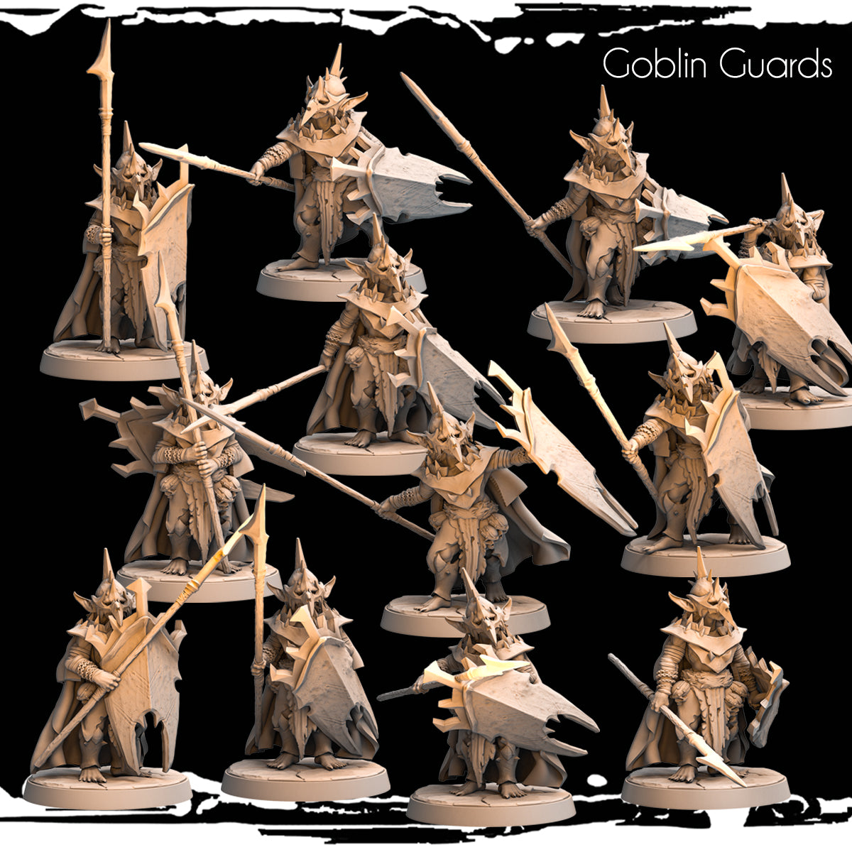 Monolith Arts - Greenskins - Goblin Guards - DnD/TTRPG Figure/Miniature