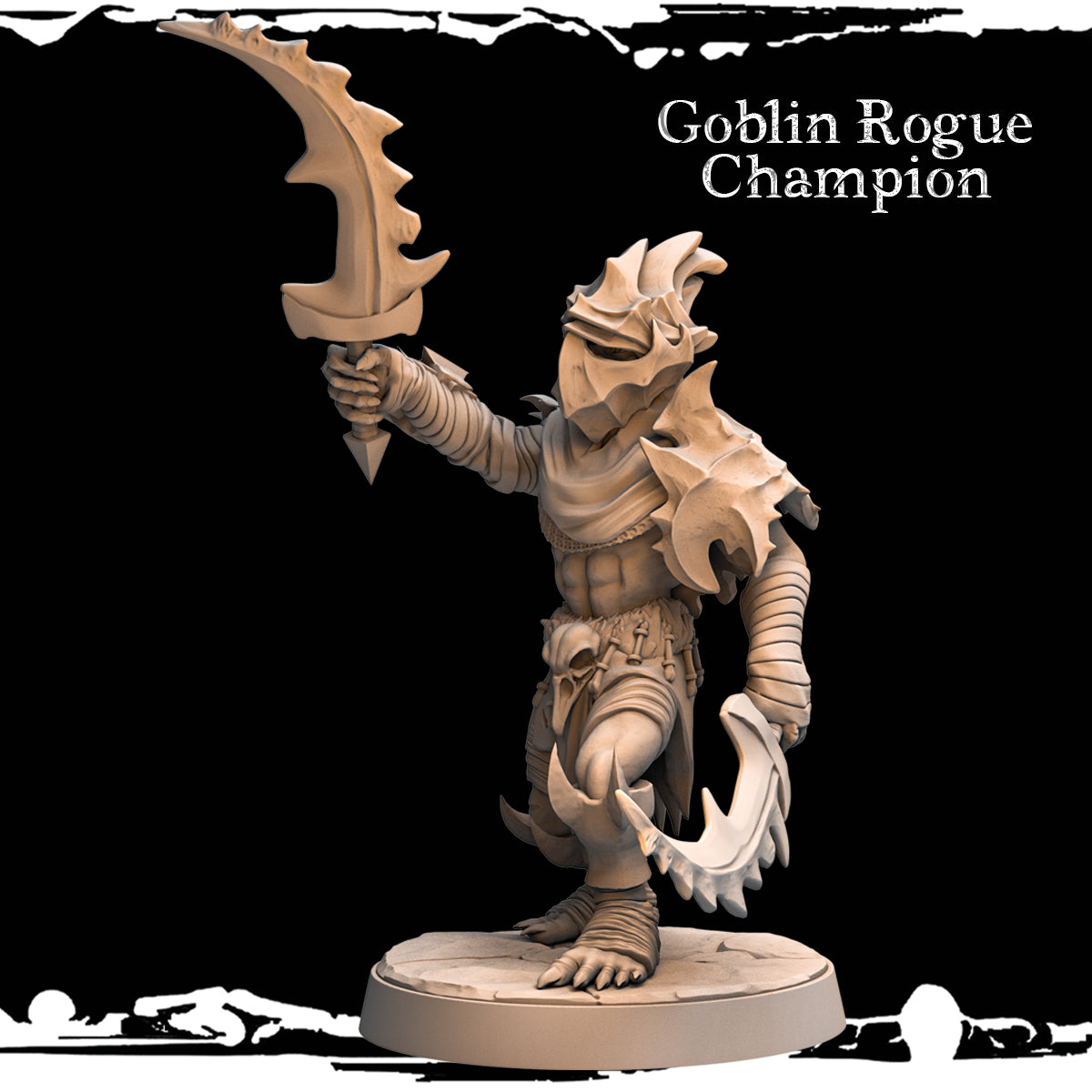 Monolith Arts - Greenskins - Rogue Champion - DnD/TTRPG Figure/Miniature