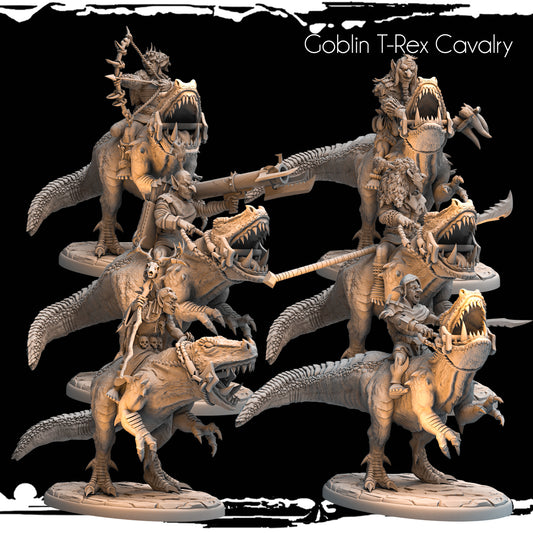 Monolith Arts - Greenskins - Goblin Cavalry - DnD/TTRPG Figure/Miniature