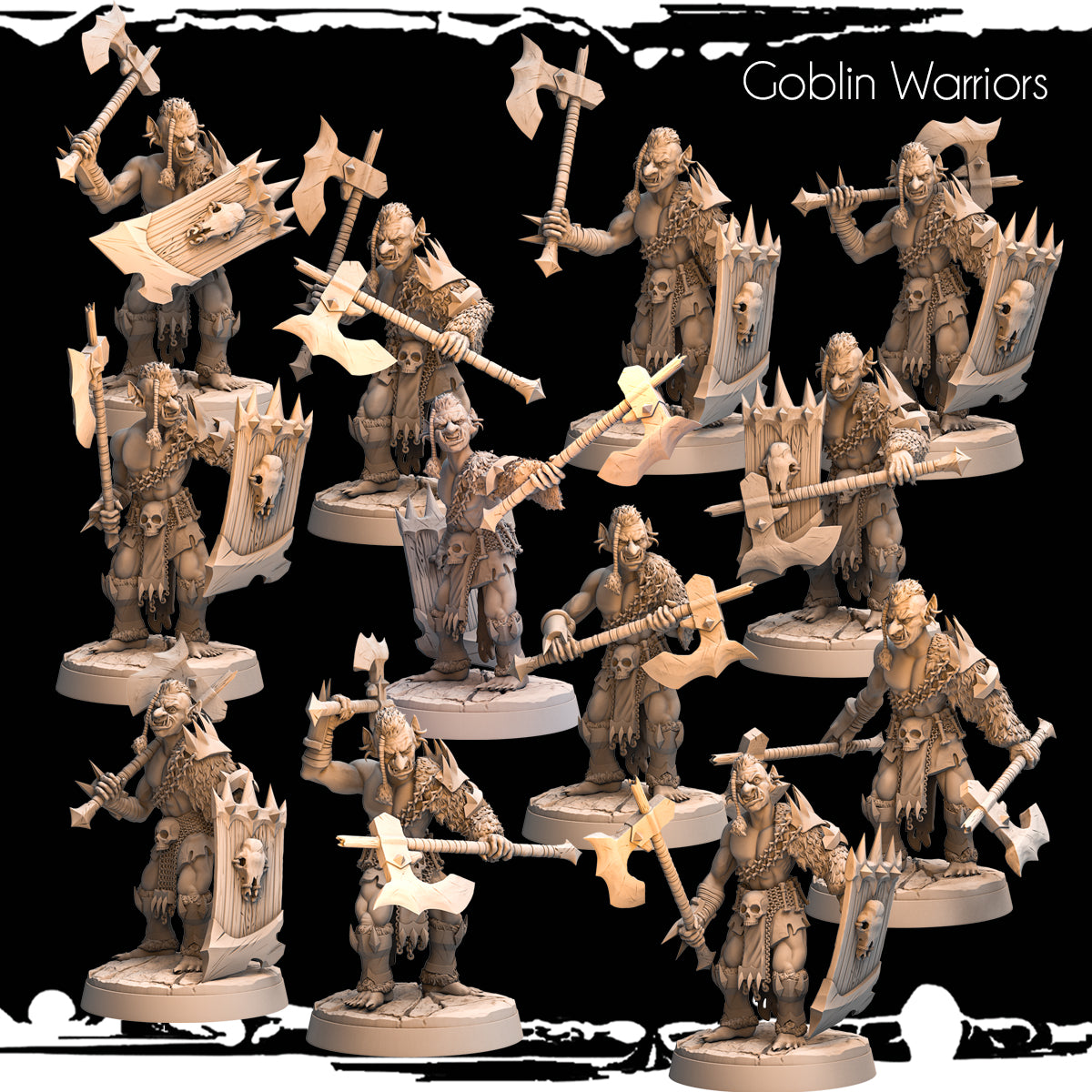 Monolith Arts - Greenskins - Goblin Warriors - DnD/TTRPG Figure/Miniature