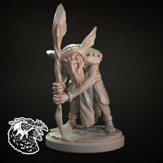 Colossal Raven - Goblin Wizard - DnD/Pathfinder/TTRPG Figure