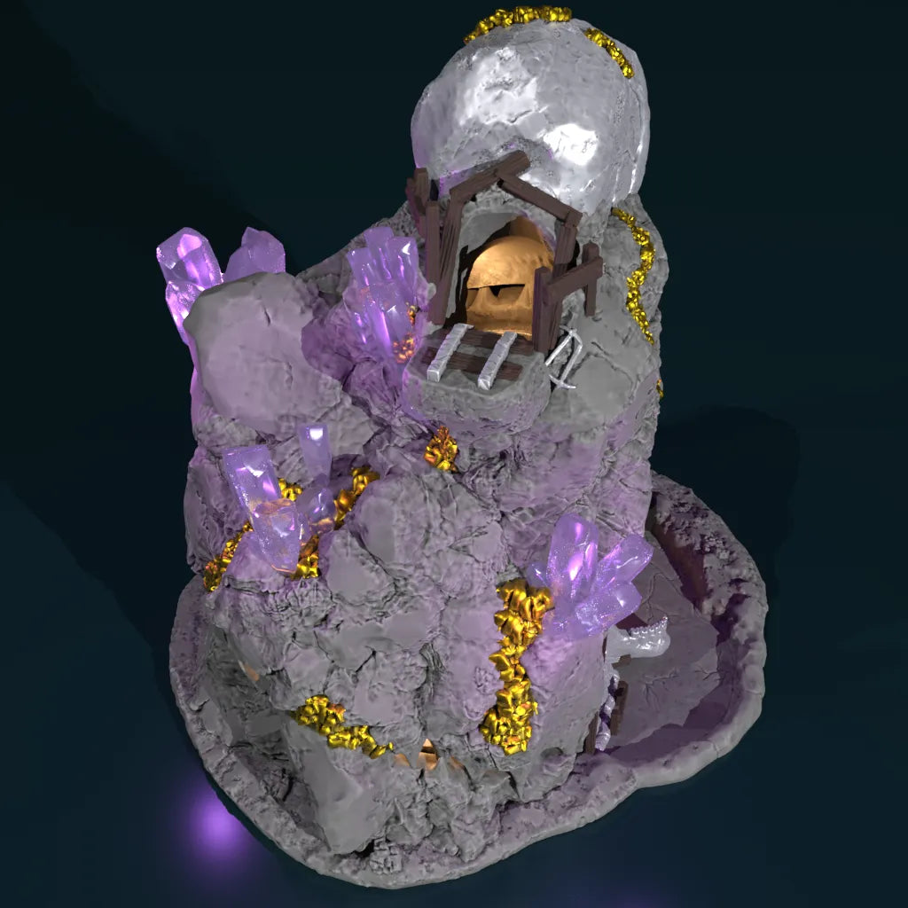Krakulu - Gold Mine Dice Tower - DnD/TTRPG/Roleplaying/Wargames