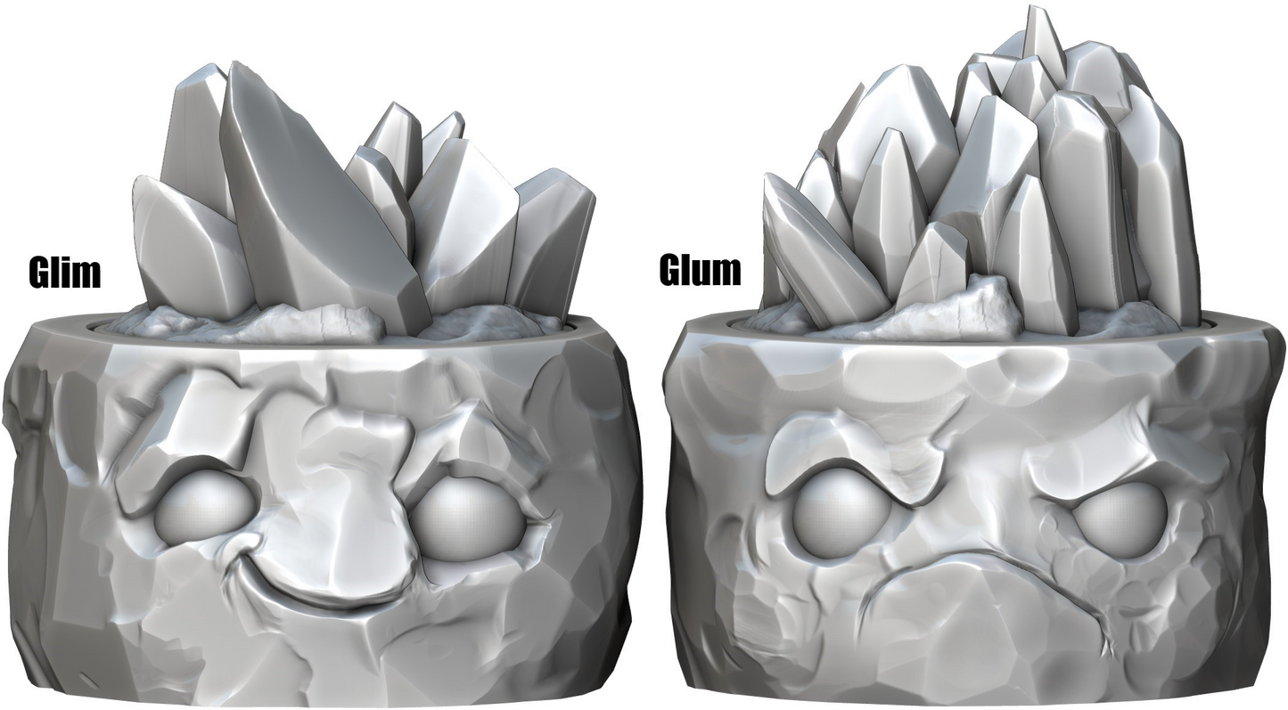 Ars Moriendi - Mythic Dice Box - Golem Glim & Glum - DnD/TTRPG/Roleplaying/Wargames - Helios3DPrinting