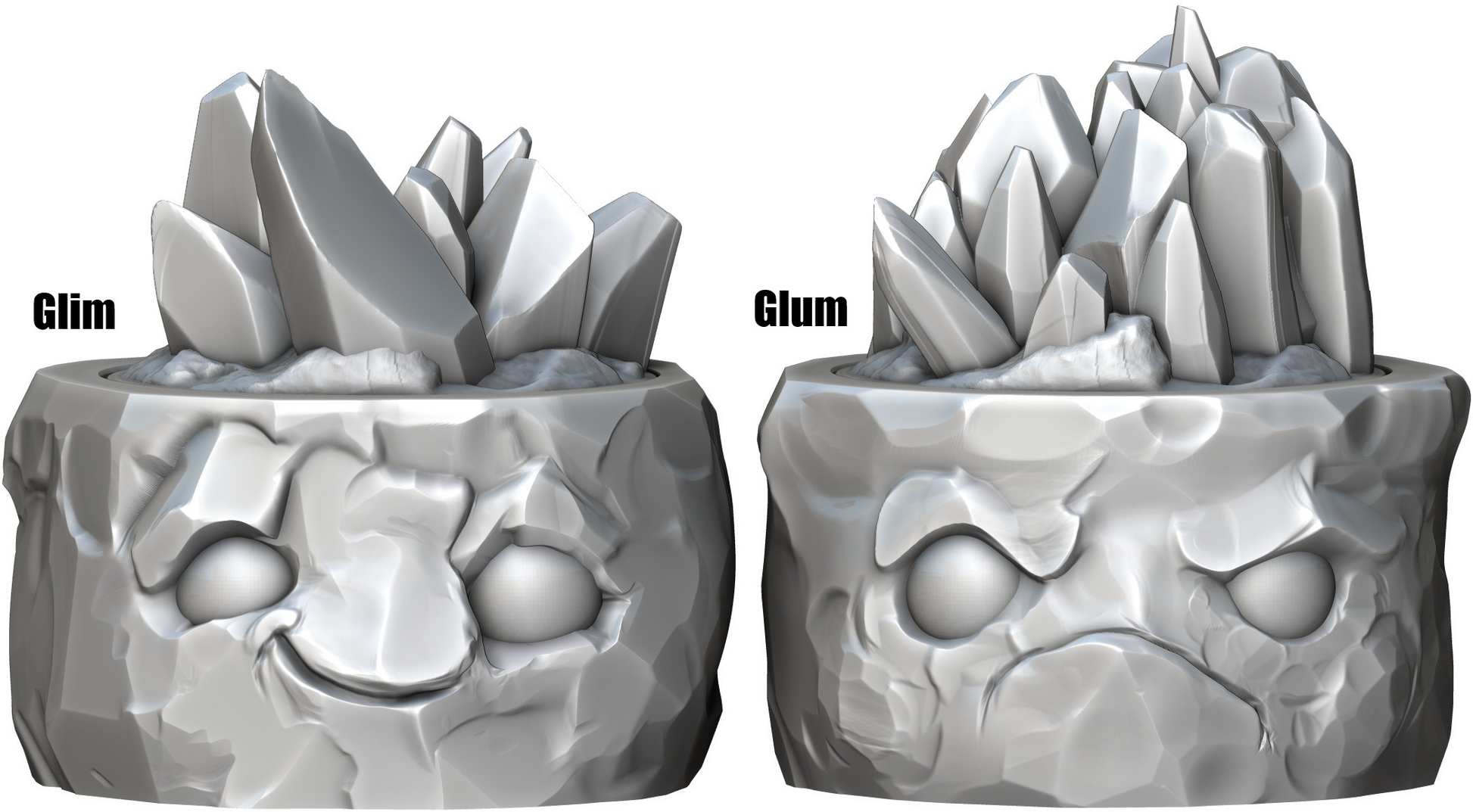 Ars Moriendi - Mythic Dice Box - Golem Glim & Glum - DnD/TTRPG/Roleplaying/Wargames - Helios3DPrinting
