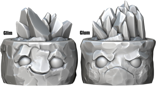 Ars Moriendi - Mythic Dice Box - Golem Glim & Glum - DnD/TTRPG/Roleplaying/Wargames - Helios3DPrinting
