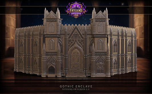 FatesEnd - GM Screen - Gothic Cathedral - DnD/TTRPG/Roleplaying/Wargames