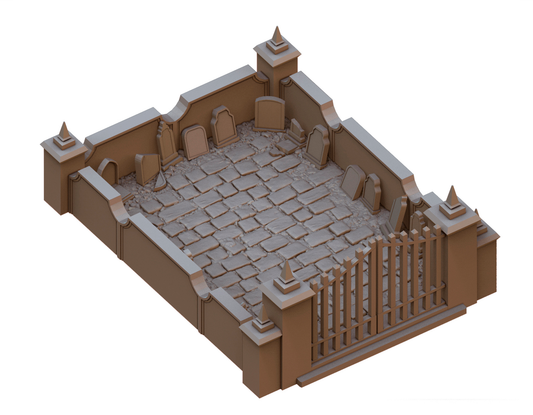 Crab Miniatures - Fantasy Dice Trays - Graveyard - DnD/TTRPG/Roleplaying/Wargames