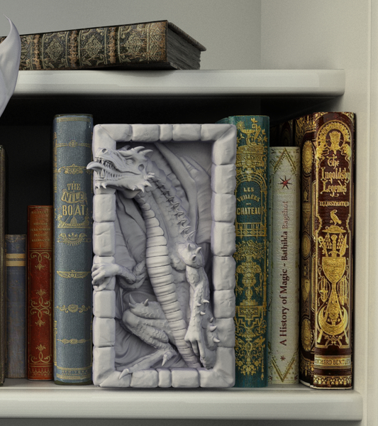 Crosslances - Book Nook/Shelf Insert - Green Dragon