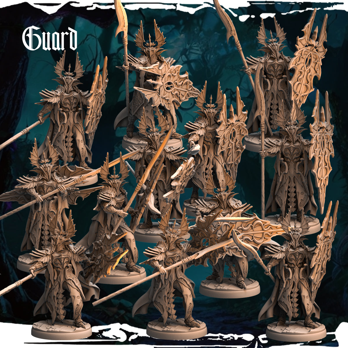 Monolith Arts - Dark Elves - Guard - DnD/TTRPG Figure/Miniature