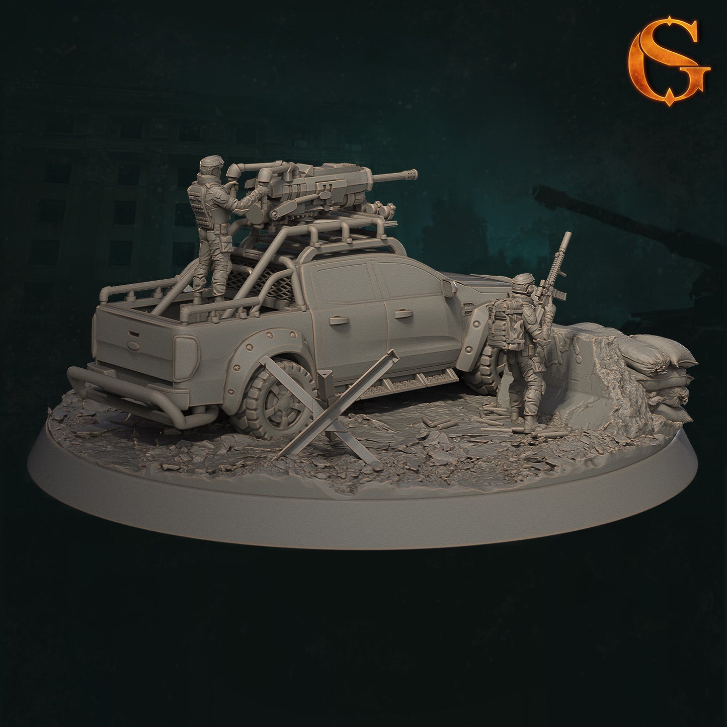 Solgoodcreations - Demonic Incursion in Kharkiv - Gun Truck - DnD/TTRPG Figure/Miniature