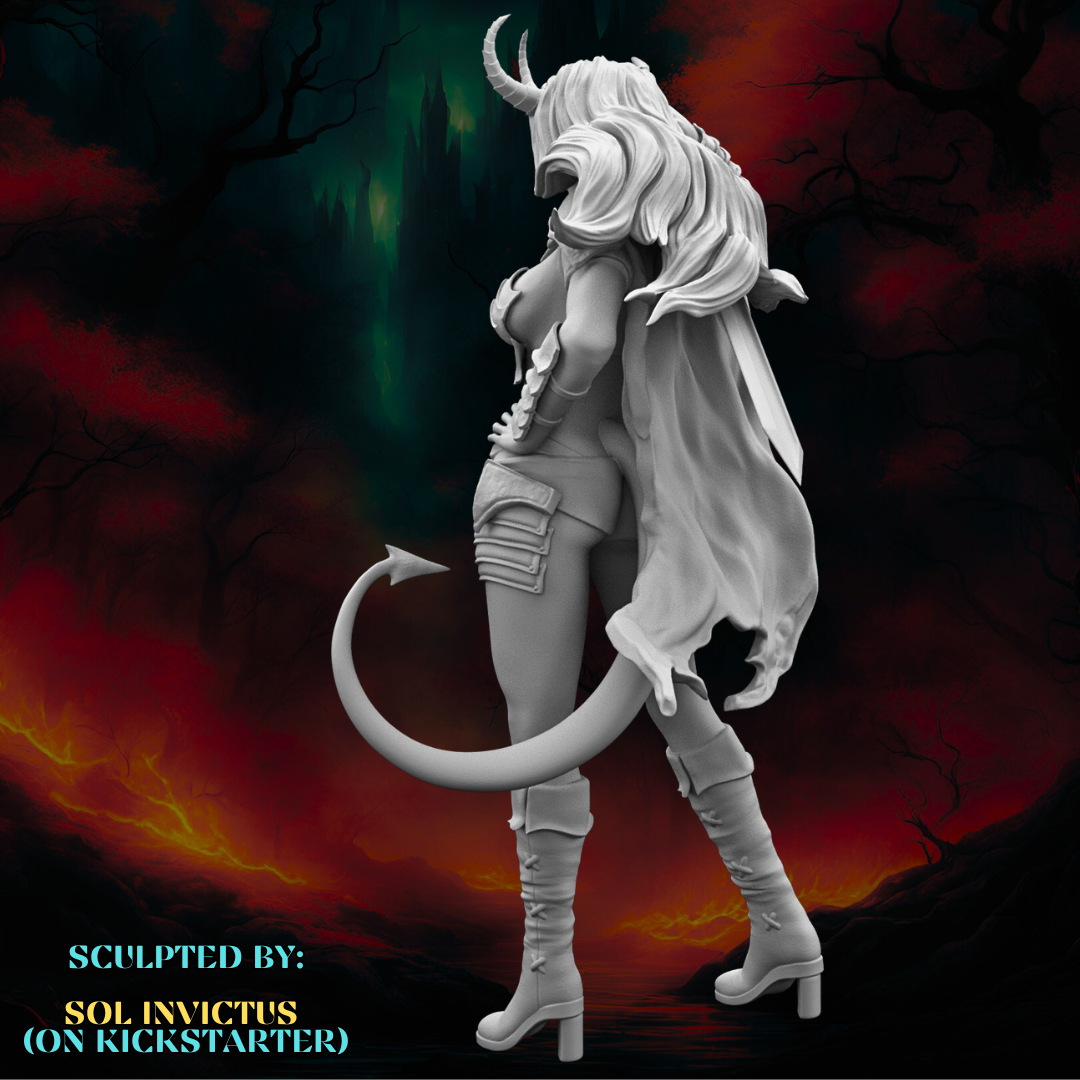 Sol Invictus - Tiefling Warrior #1 - 75mm Pin Up/Figure/Model/Diorama