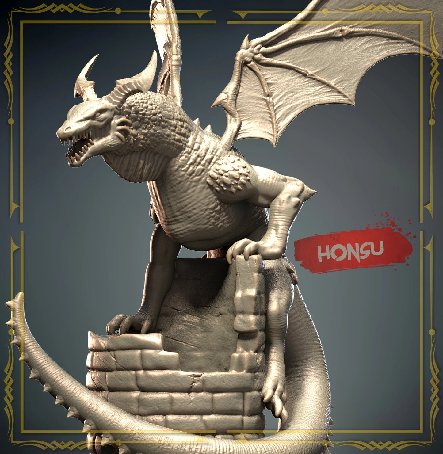 3D IPStudios - Dragons Worlds #1 - Honsu - DnD/TTRPG Figure/Miniature
