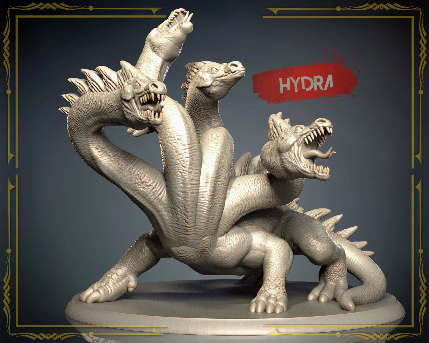 3D IPStudios - Dragons Worlds #1 - Hydra - DnD/TTRPG Figure/Miniature