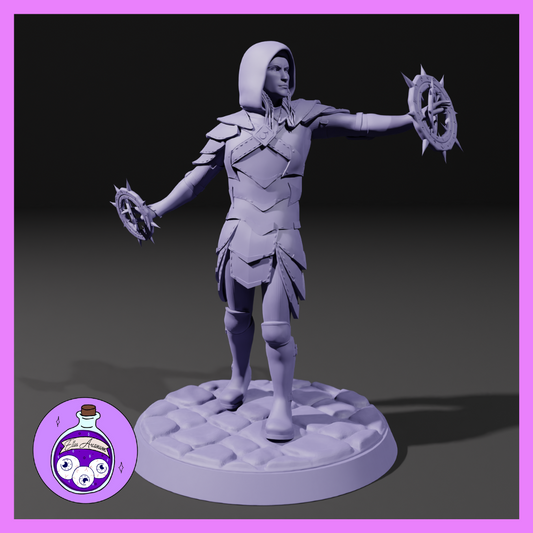 Ella's Arcanum - The Hag's Lair - Half Elf Warlock - DnD/Pathfinder/TTRPG Figure