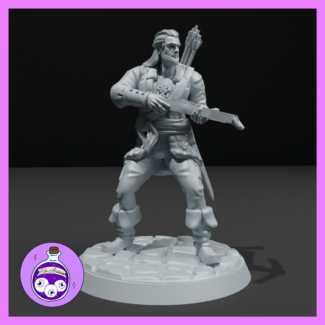 Ella's Arcanum - RPG Essentials #2 - Mercenary Half-Elf Male - DnD/Pathfinder/TTRPG