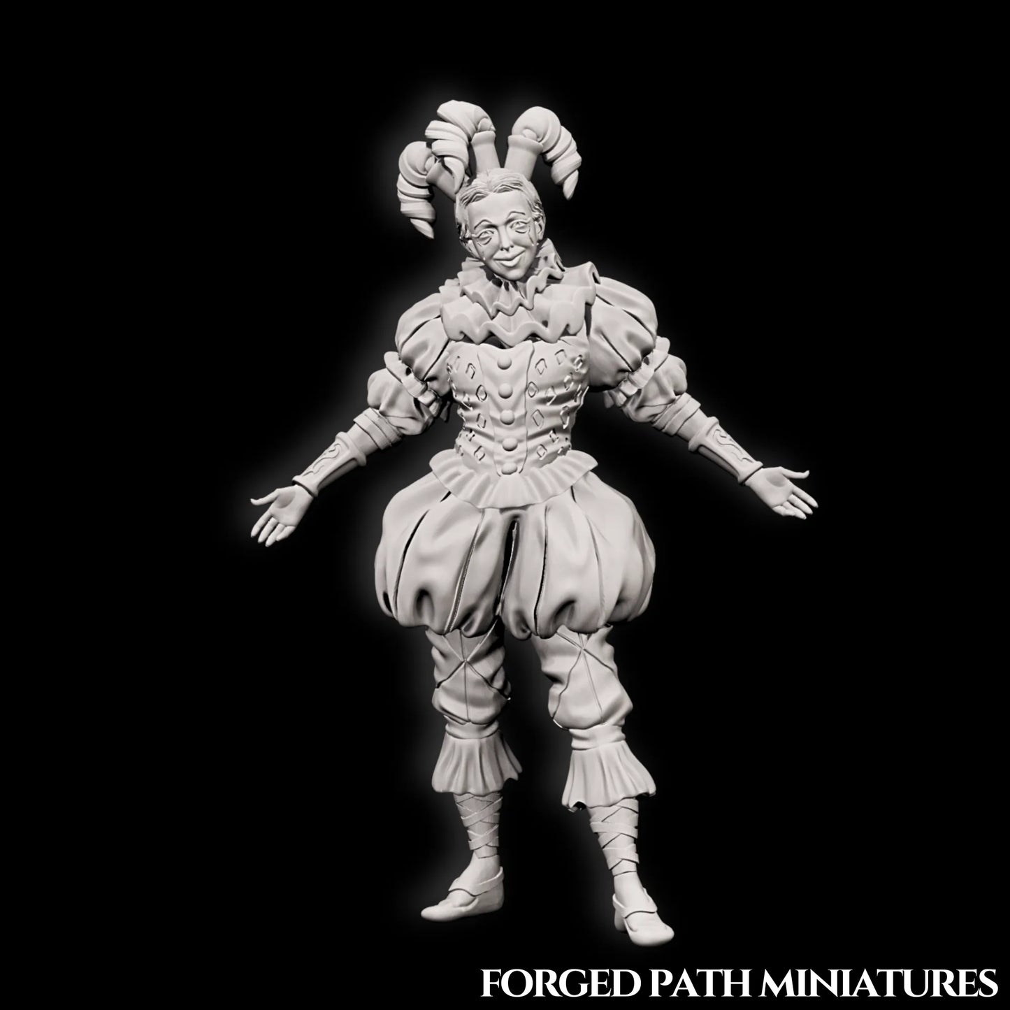 Forged Path - Willowbrook Circus - Harlequin #1 - DnD/Pathfinder/TTRPG Figure