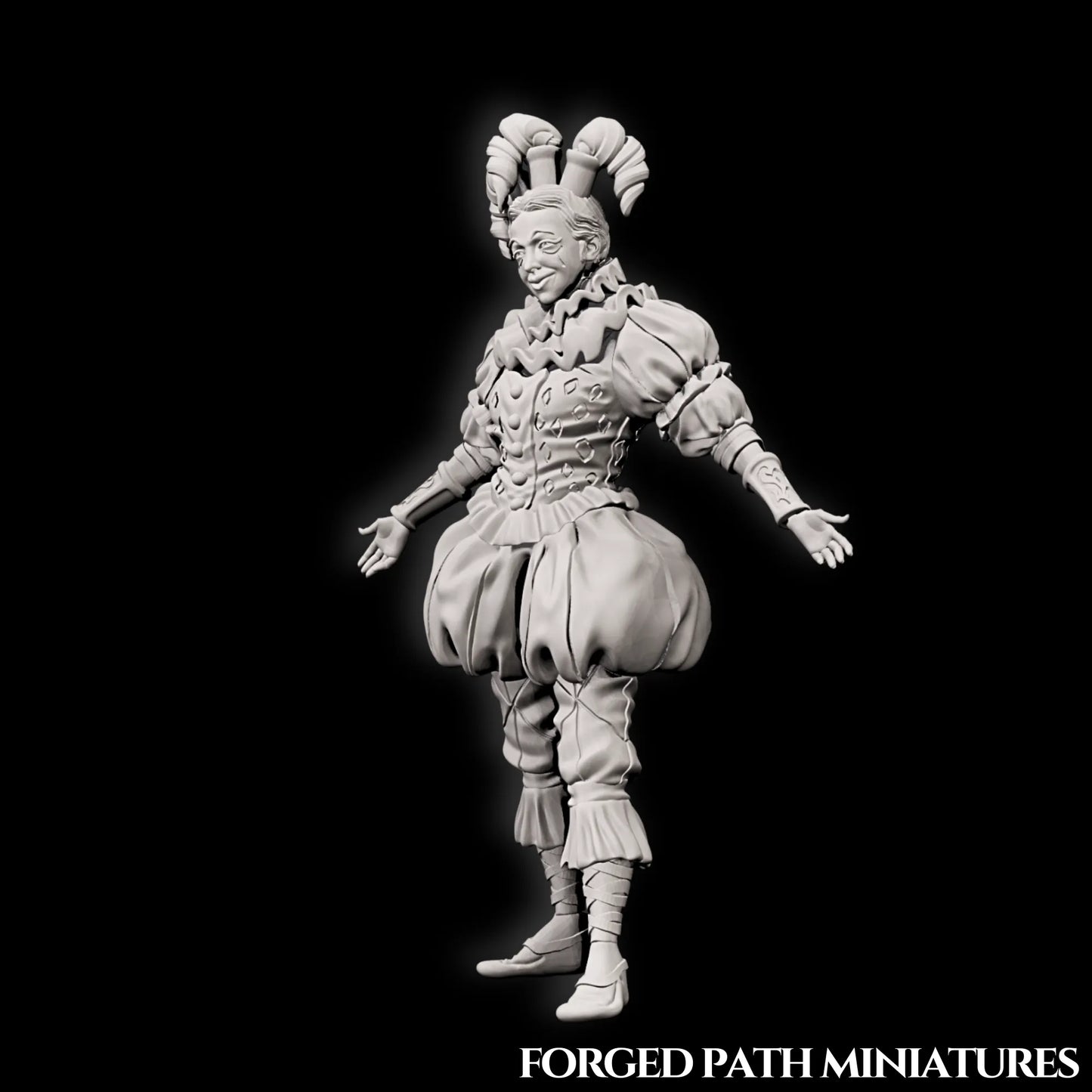 Forged Path - Willowbrook Circus - Harlequin #1 - DnD/Pathfinder/TTRPG Figure