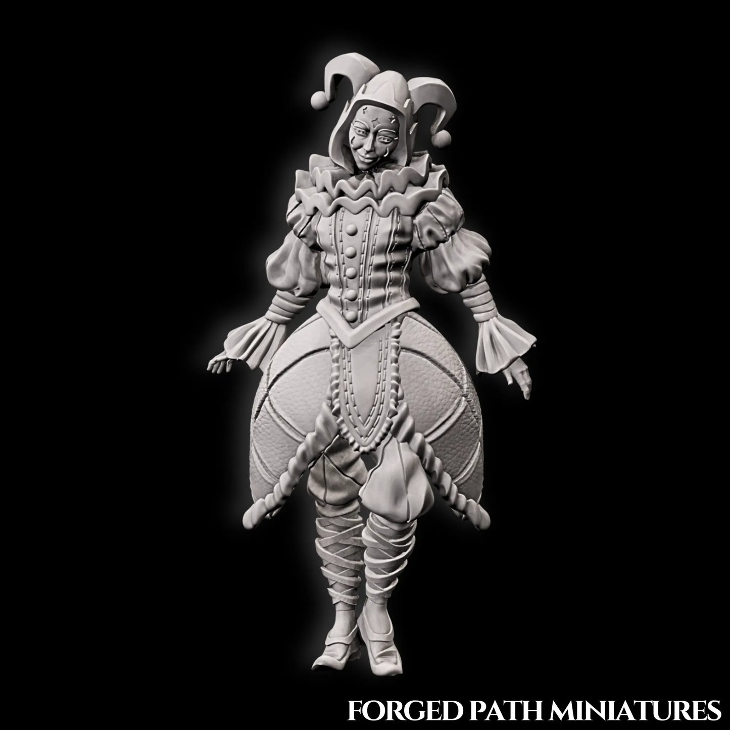Forged Path - Willowbrook Circus - Harlequin #2 - DnD/Pathfinder/TTRPG Figure