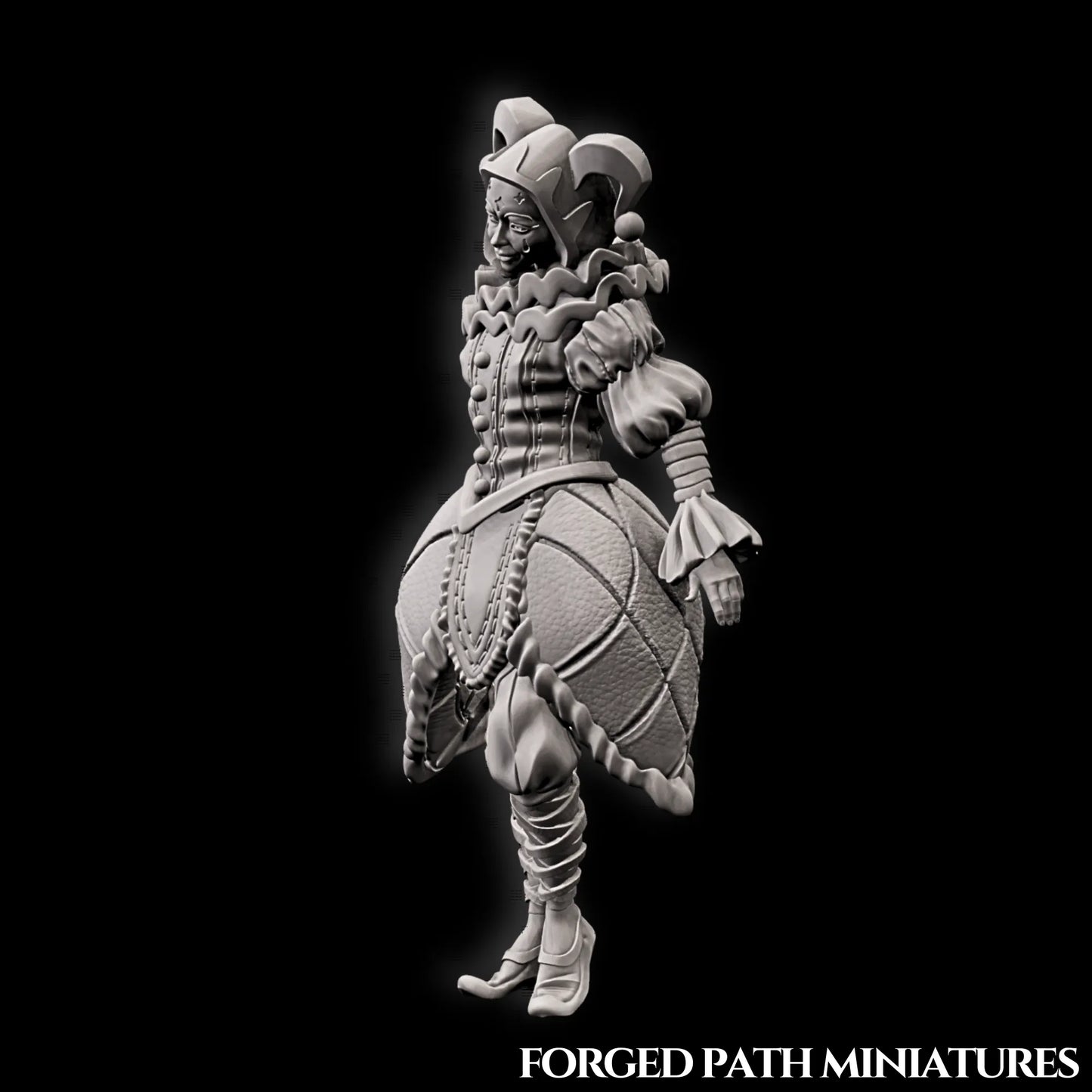 Forged Path - Willowbrook Circus - Harlequin #2 - DnD/Pathfinder/TTRPG Figure