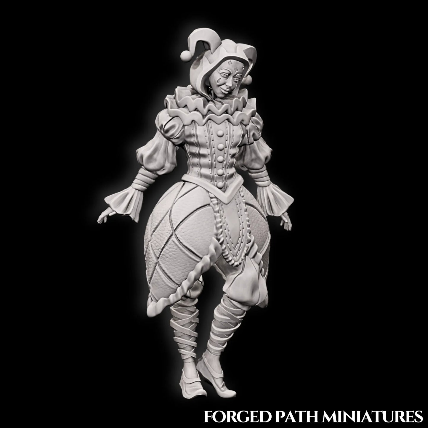 Forged Path - Willowbrook Circus - Harlequin #2 - DnD/Pathfinder/TTRPG Figure